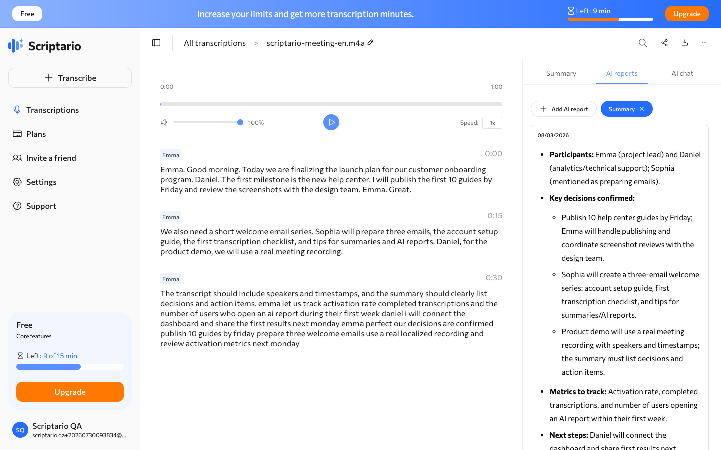 AI report templates